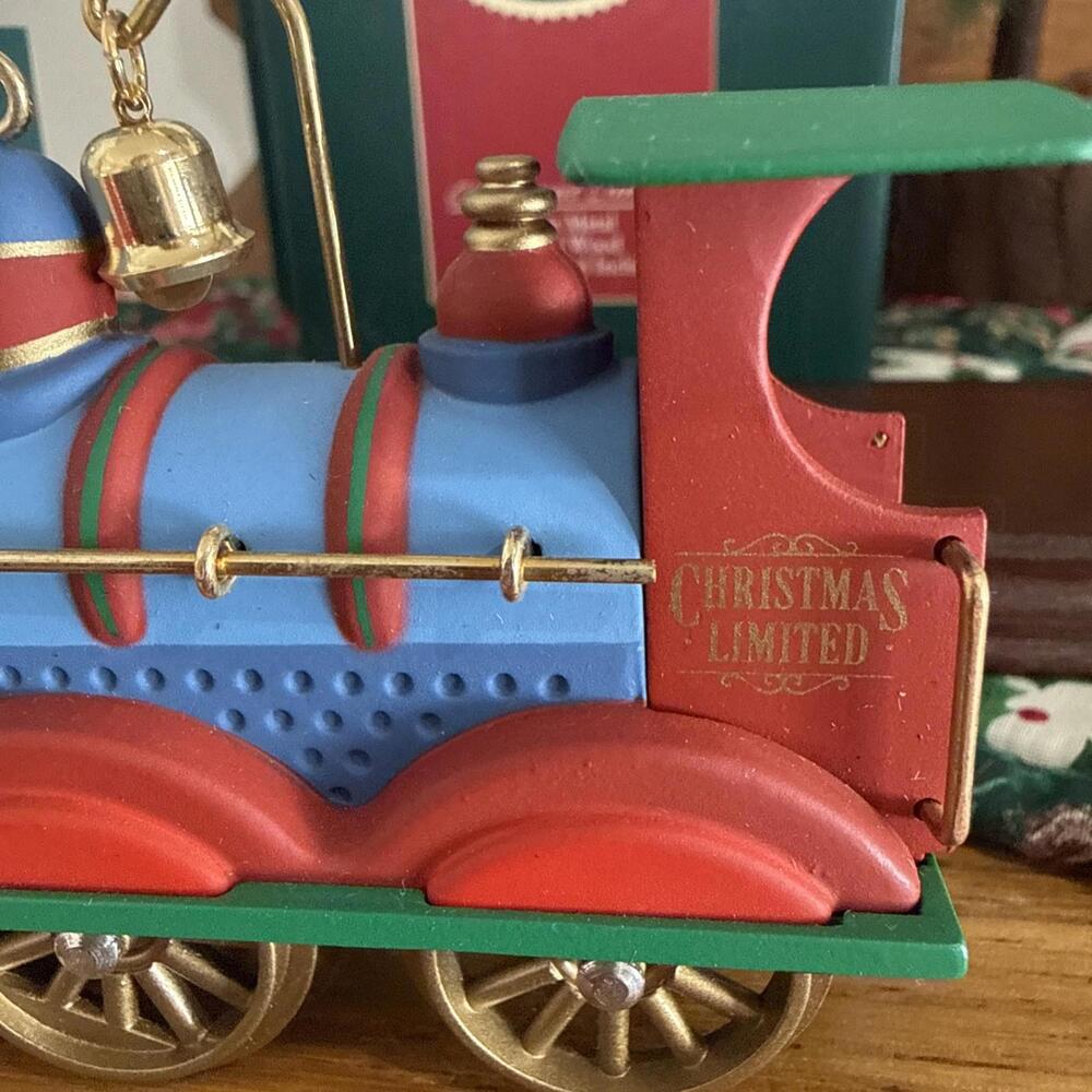 VTG Hallmark Christmas Express Train Ornament Steam Locomotive Limited Edition - Picture 3 of 10